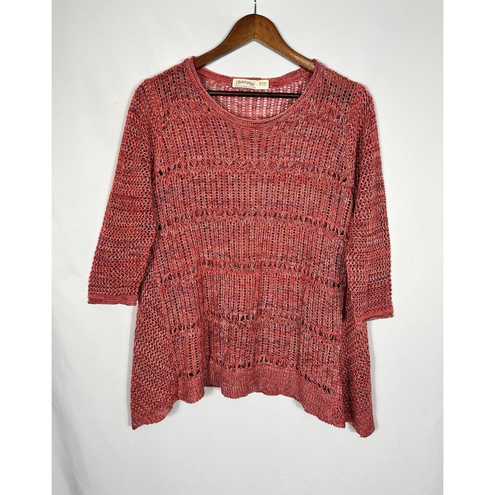 Faded Glory Women's Y2K Open Knit Crochet Overlay Top Size M Boho Fairy Grunge